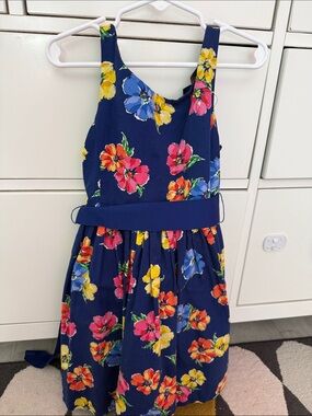Polo by Ralph Lauren Navy Floral Sundress with Belt